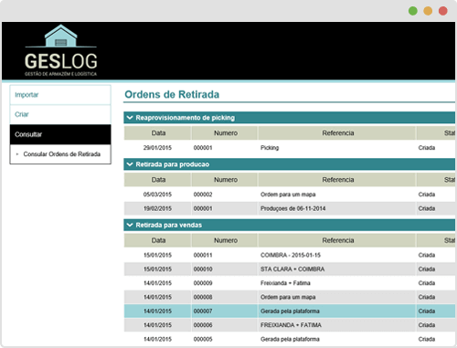 gestão de armazens - logistica - Validação e Expedição - geslog