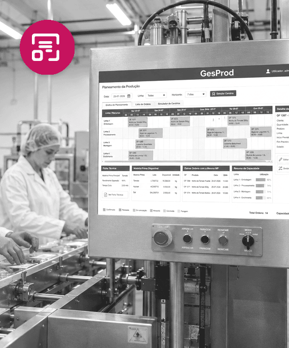 software de gestão - soluções de software - GesProd - Gestão de Produção