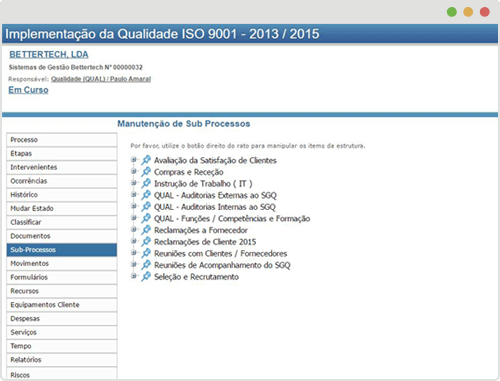 Gestão de processos