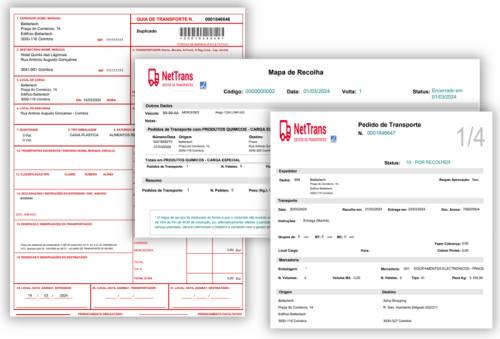 NetTrans - Software de Gestão de Transportes - emissão de guias de expedição