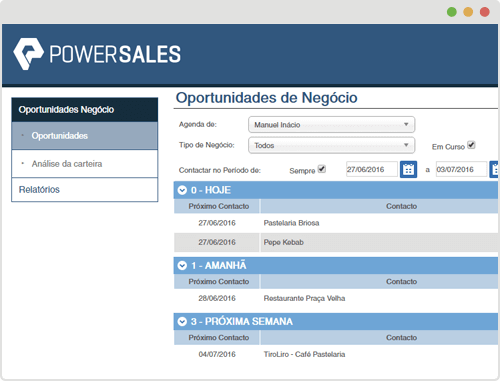 automação da força de vendas - pre-venda - auto-venda - cobranças - CRM - Prospeção de Mercado - integração com o seu ERP - powersales