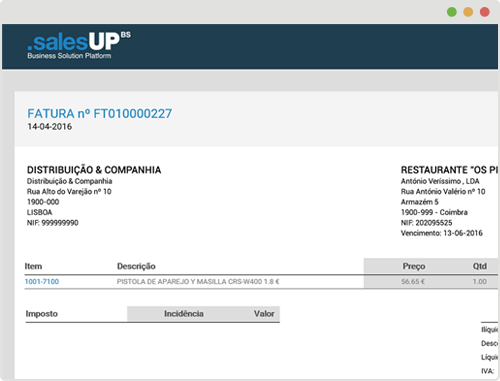 software de gestão - software de faturação - faturação eletrónica - salesup bs